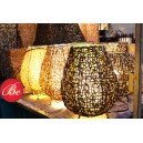 BJT007 โคมไฟหวายตั้งโต๊ะ (ทรงรี) (Rattan lamp for table)