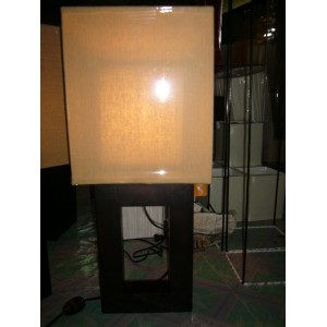 LT3014  โคมไฟตั้งโต๊ะสีขาวเย็บกรีบ
