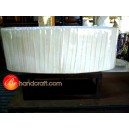 LT3052 โคมไฟตั้งโตีะทรงรีเย็บกรีบสีขาว