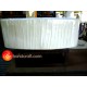 LT3052 โคมไฟตั้งโตีะทรงรีเย็บกรีบสีขาว