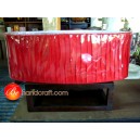 LT3052 โคมไฟตั้งโตีะทรงรีเย็บกรีบสีขาว