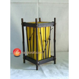 BB018 โคมไฟไม้ไผ่สำหรับตั้งโต๊ะ 40 ซม. สีเหลือง