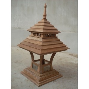 AD001 โคมไฟไม้สัก