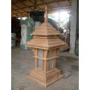 AD001 โคมไฟไม้สัก