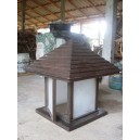 AD001 โคมไฟไม้สัก