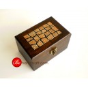 EGB 1015 09 015 กล่องไม้สักแต่งเปลือกไข่ (eggshell box)