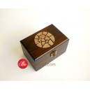 EGB 1015 09 015 กล่องไม้สักแต่งเปลือกไข่ (eggshell box)