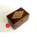 EGB 1015 09 015 กล่องไม้สักแต่งเปลือกไข่ (eggshell box)