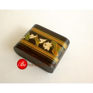 FN-PB 08115 04 001 กล่องไม้เพ้นท์ลาย (wooden box painting.) 