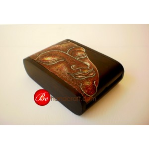 F-PB 1420 06 001  กล่องไม้สักเพ้นท์ลาย (wooden box painting.)