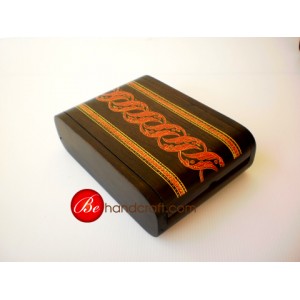 F-PB 1420 06 001  กล่องไม้สักเพ้นท์ลาย (wooden box painting.)