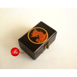 HN-PB 75115 55 004  กล่องไม้สักเพ้นท์ลาย (wooden box painting.) 