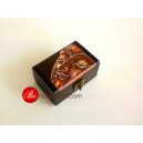 HN-PB 75115 55 001  กล่องไม้สักเพ้นท์ลาย (wooden box painting.) 